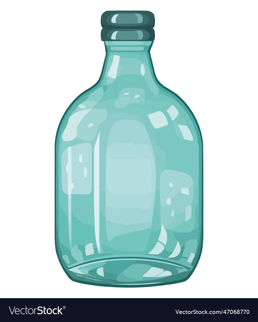 Glass bottle holds fresh purified water Royalty Free Vector