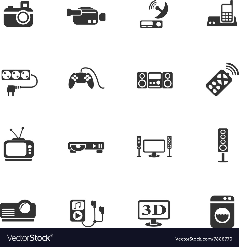 Home Appliances Icon Set Royalty Free Vector Image 1817