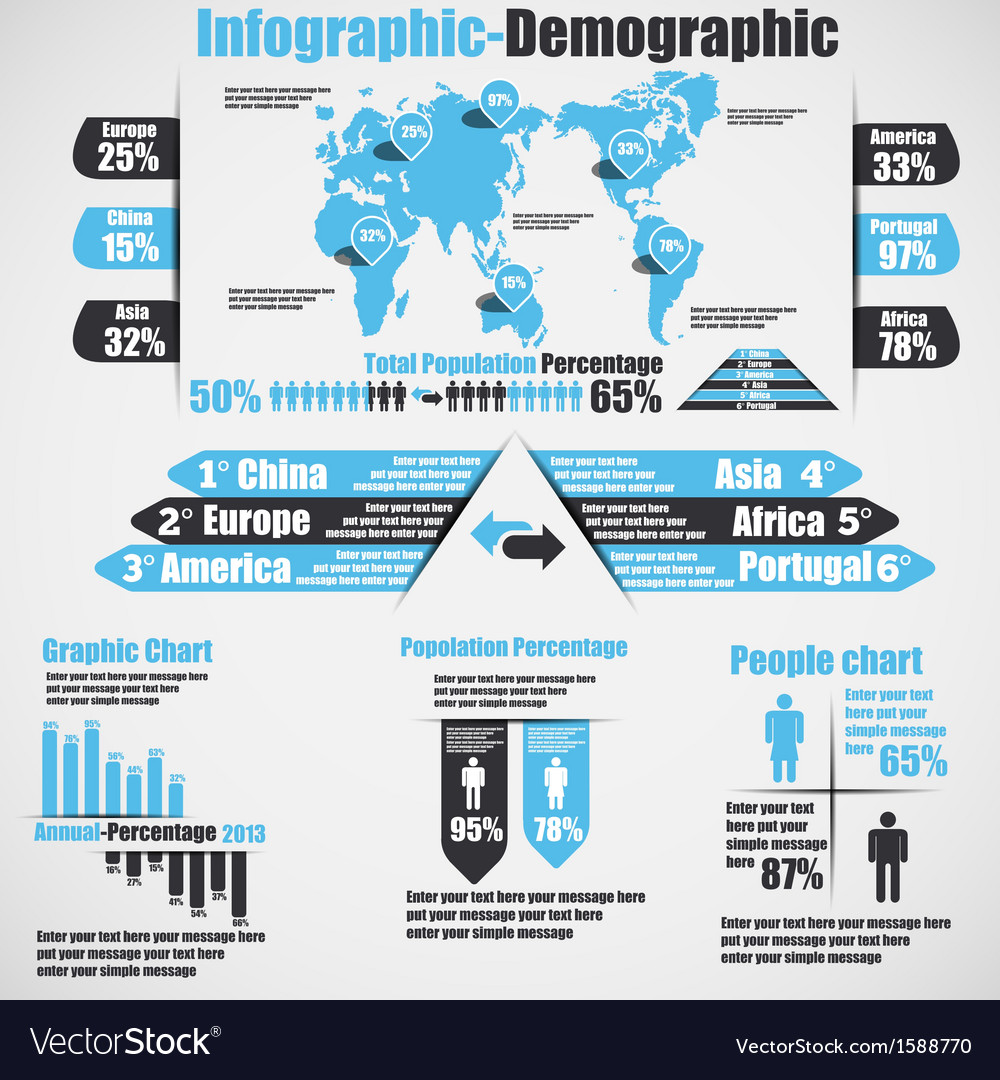 infographic demographic new style 10 heavenly vector image
