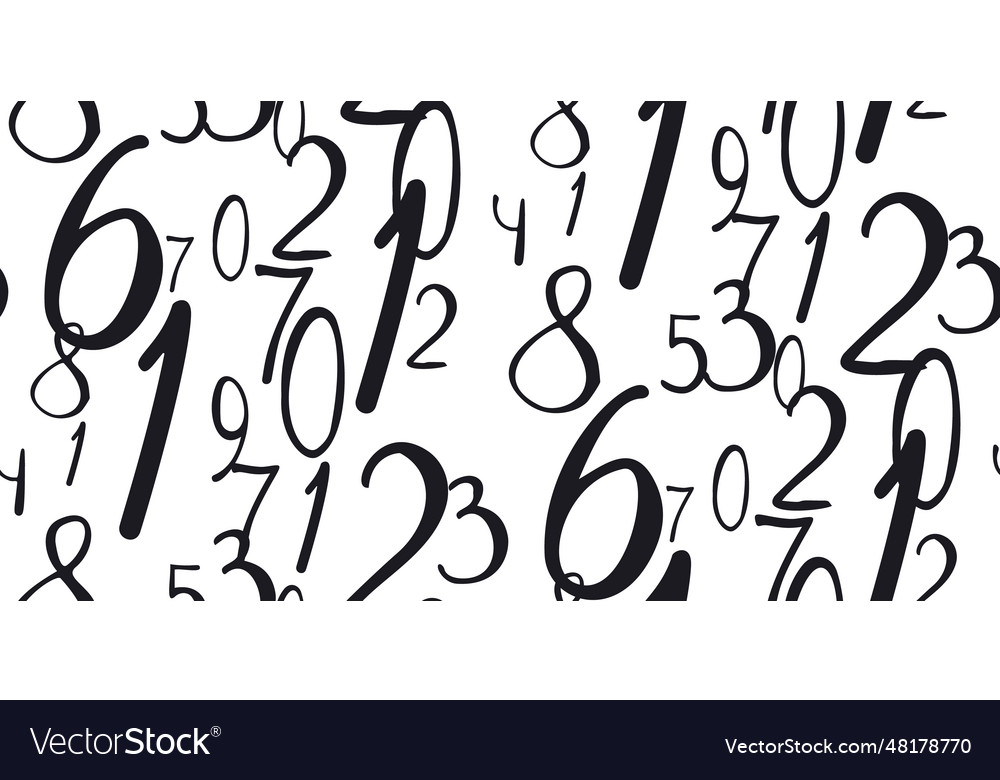 Mathematical background of different numbers vector image Mathematical background of different numbers