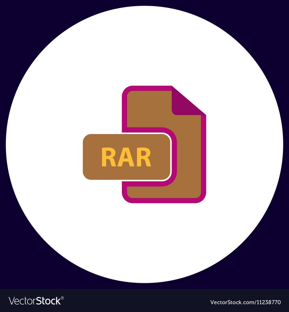 Rar computer symbol vector image Rar computer symbol