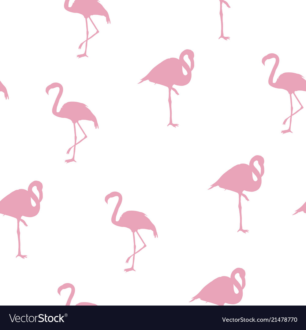 Seamless pattern with flamingo vector image Seamless pattern with flamingo