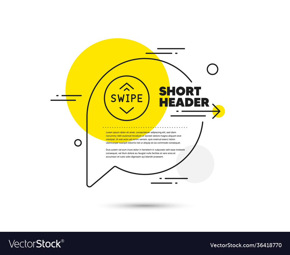 Swipe up button line icon scrolling arrow sign vector image Swipe up button line icon scrolling arrow sign