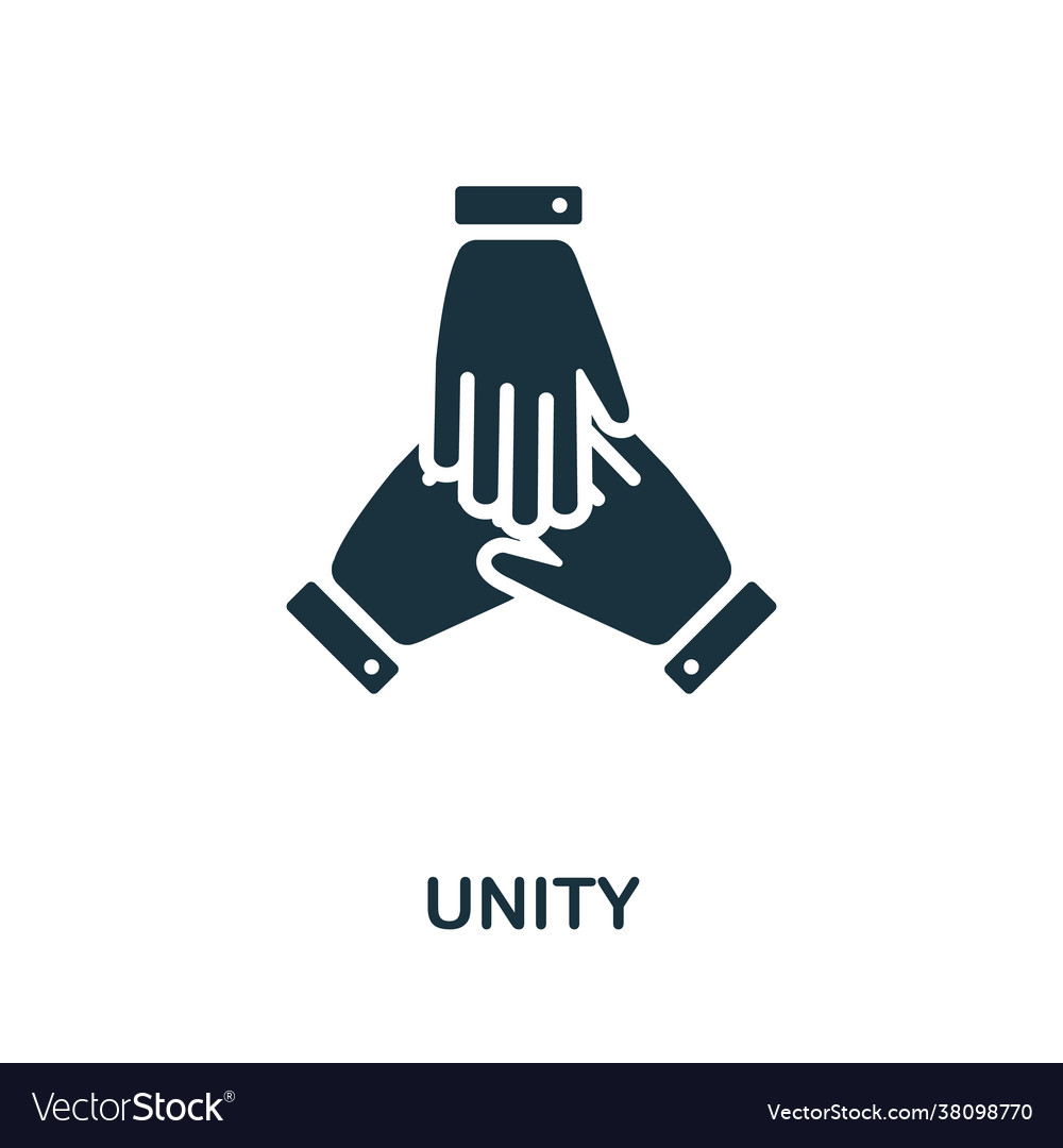 Unity icon monochrome simple element from civil vector image Unity icon monochrome simple element from civil