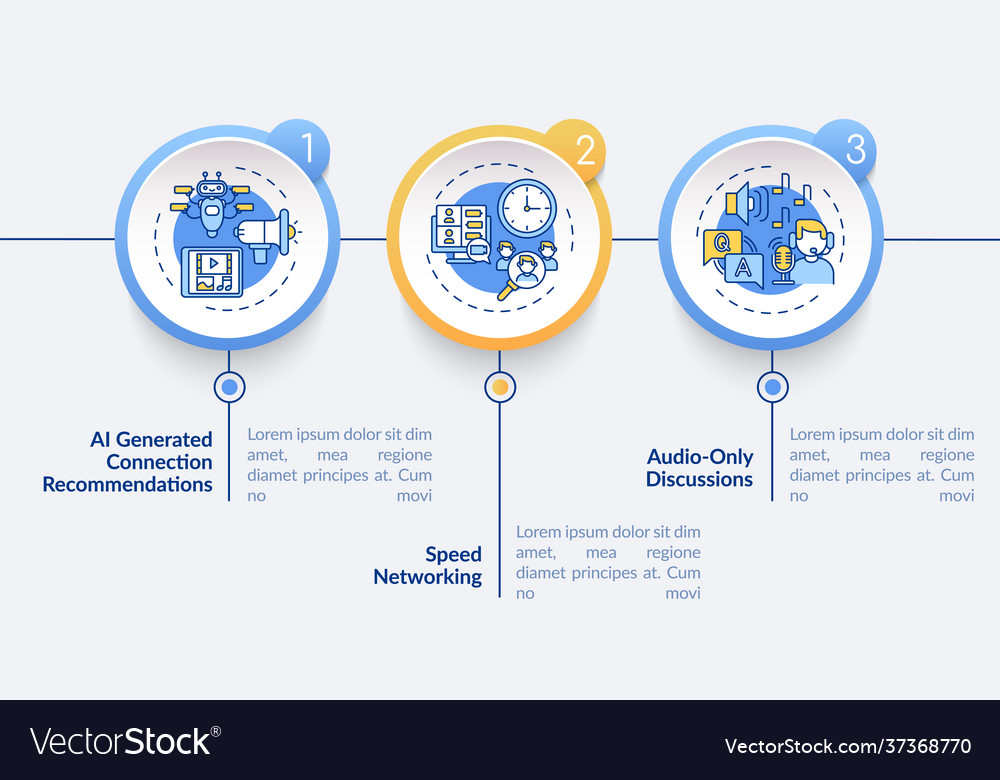 Ve for networking infographic template vector image Ve for networking infographic template