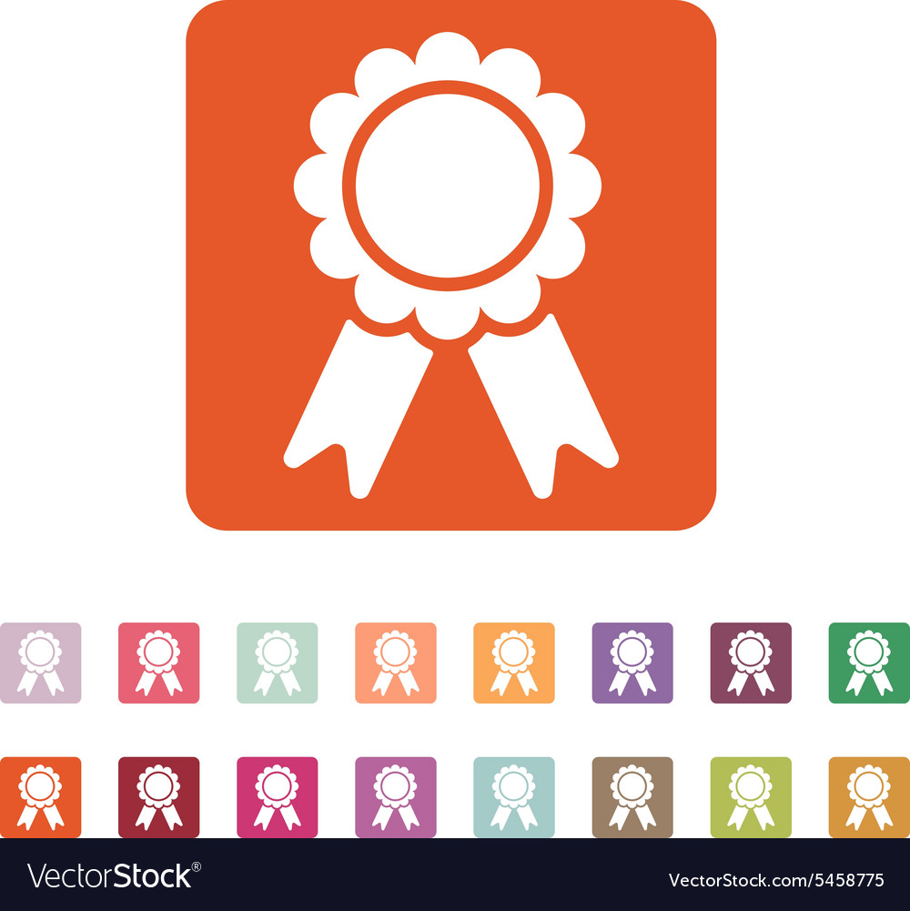 Award icon achievement symbol flat Royalty Free Vector Image