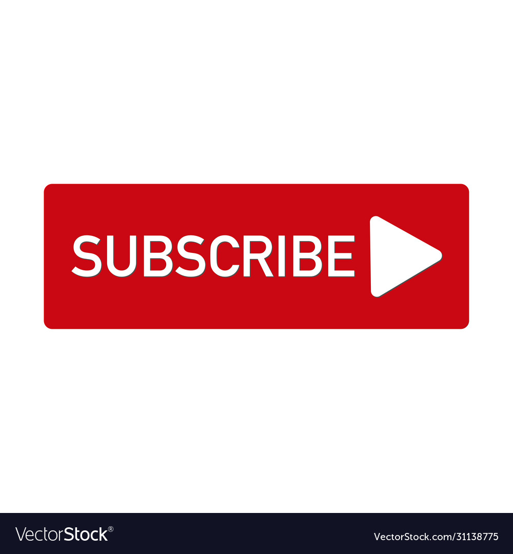 Button with subscribe video channel icon