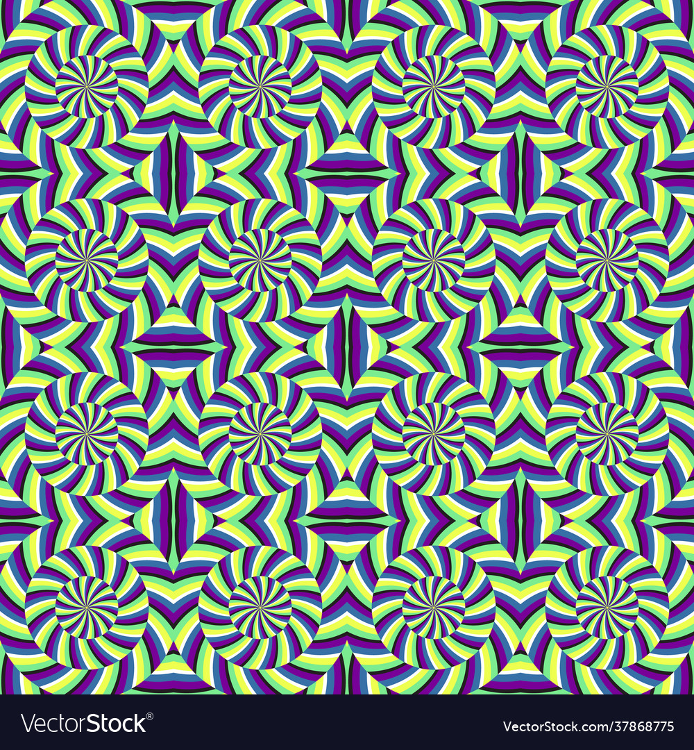 Colorful optical illusion seamless pattern Vector Image