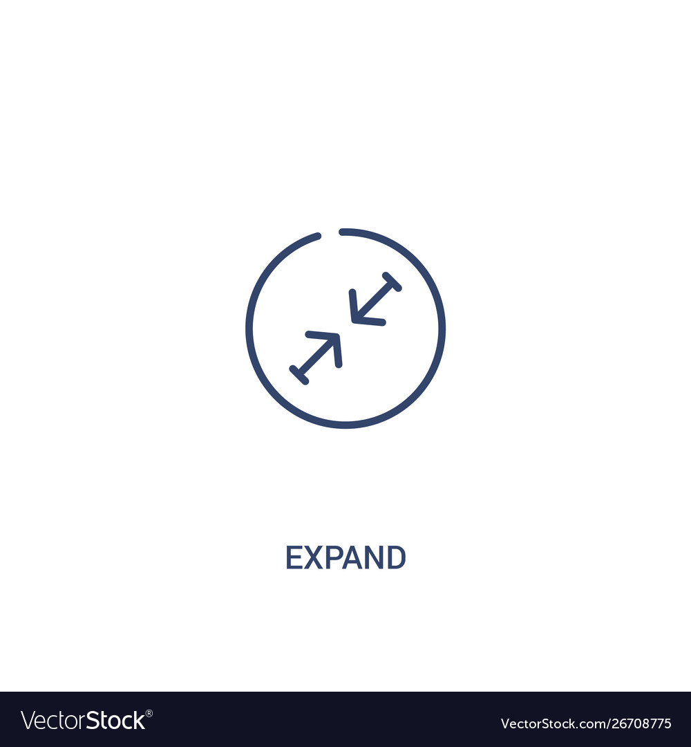 Expand concept 2 colored icon simple line element