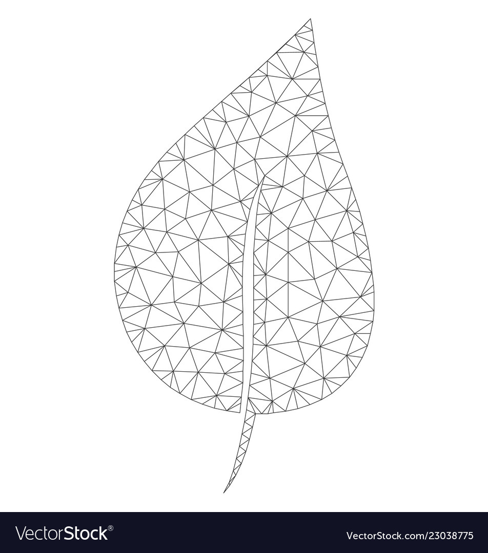 Geometrisches Mesh Blatt Icon