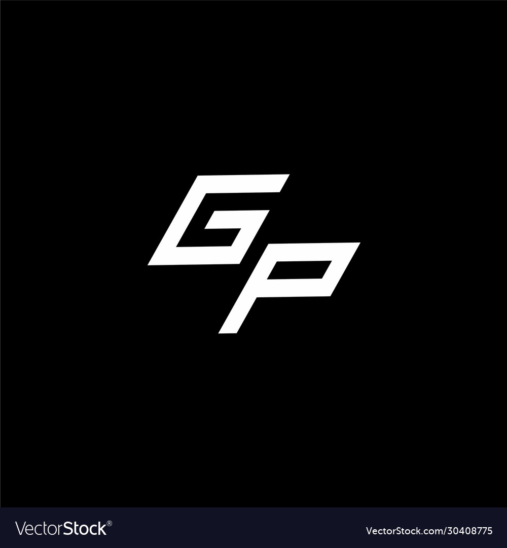 Gp logo monogram with up to down style modern Vector Image Gp logo monogram with up to down style modern