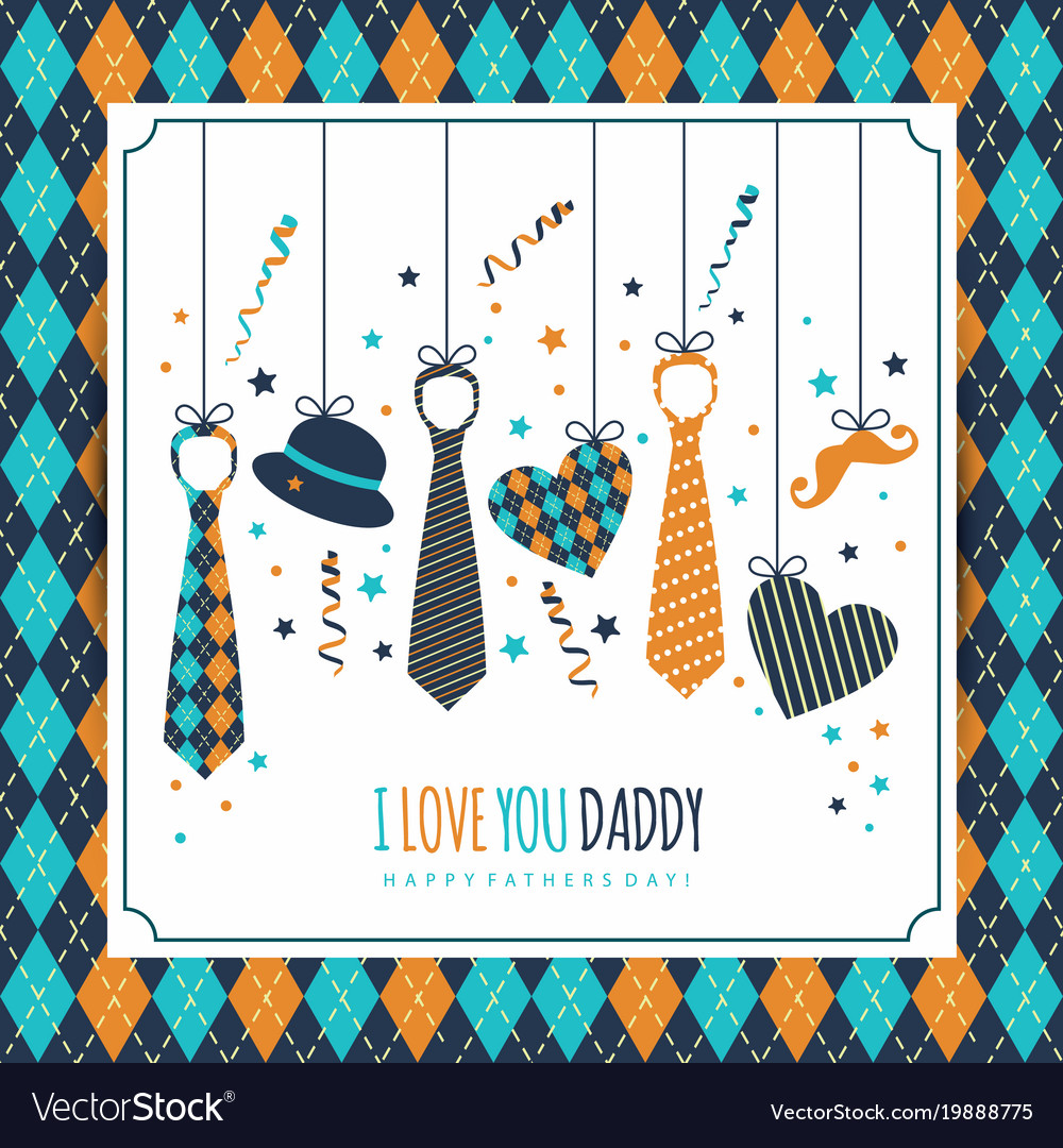 Happy fathers day symbol dad Royalty Free Vector Image