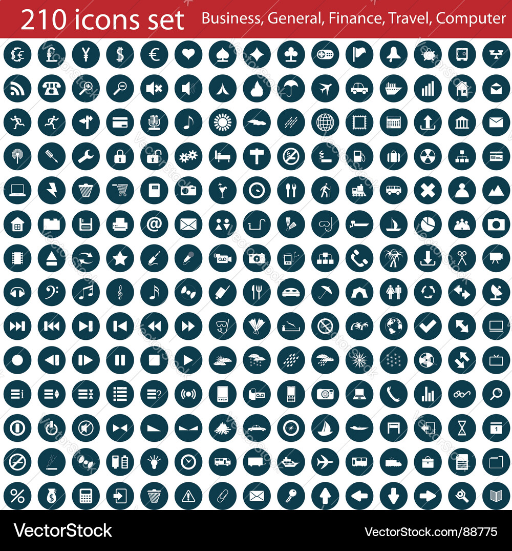 Icons set Royalty Free Vector Image - VectorStock