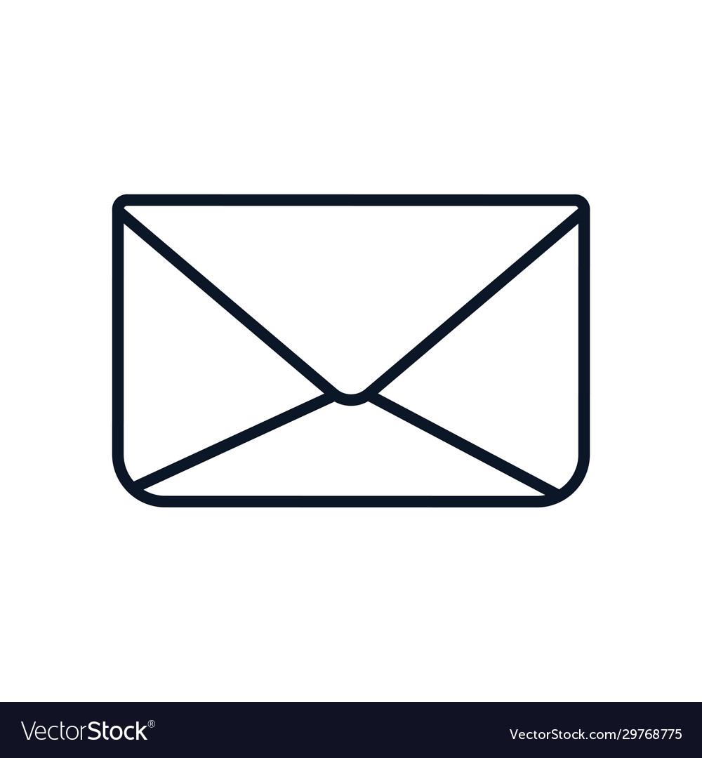 Isolated envelope message line style icon vector image Isolated envelope message line style icon