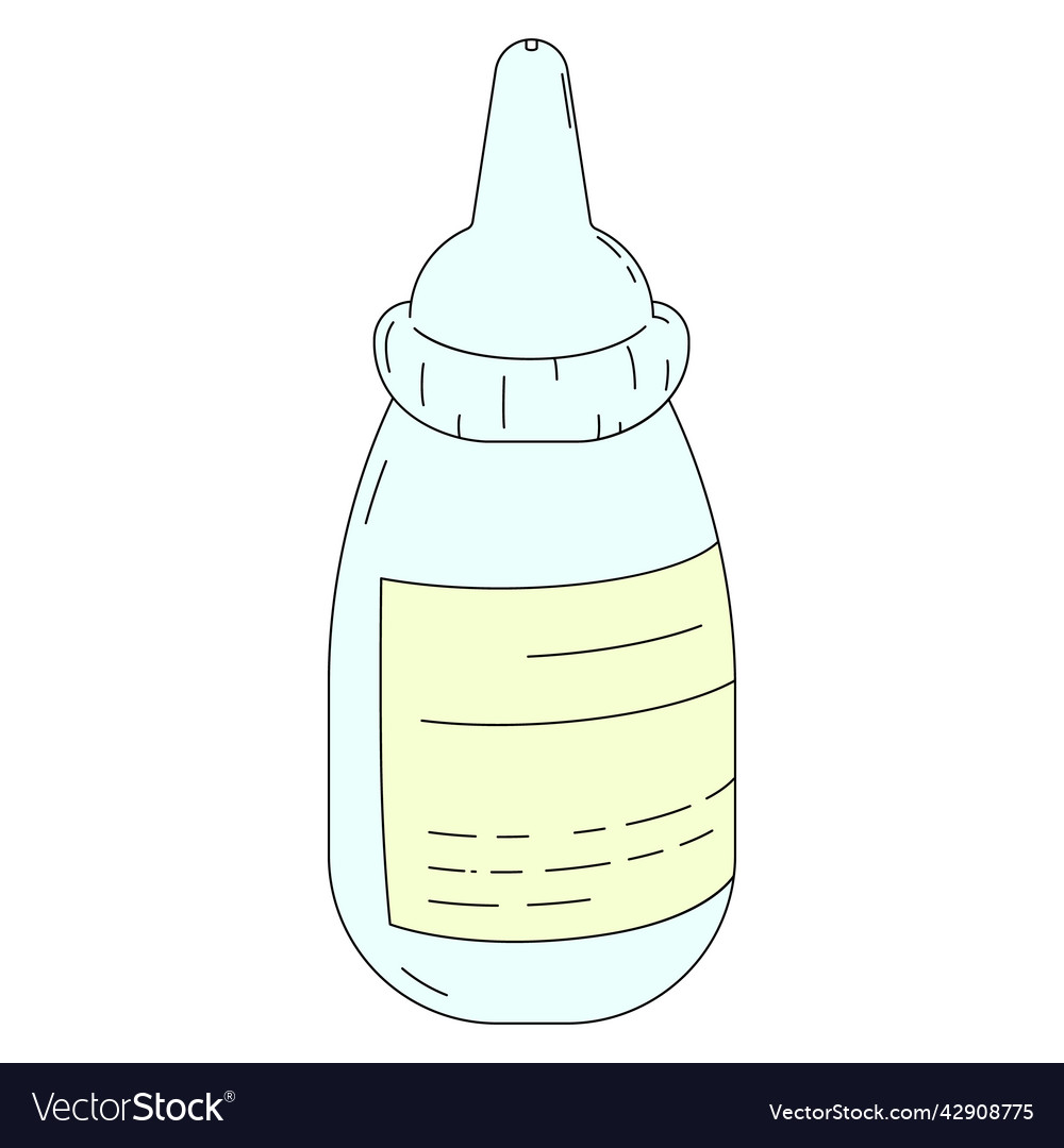 Nasentropfen oder Medizin für Ohrentzündung vector image Nasentropfen oder Medizin für Ohrentzündung