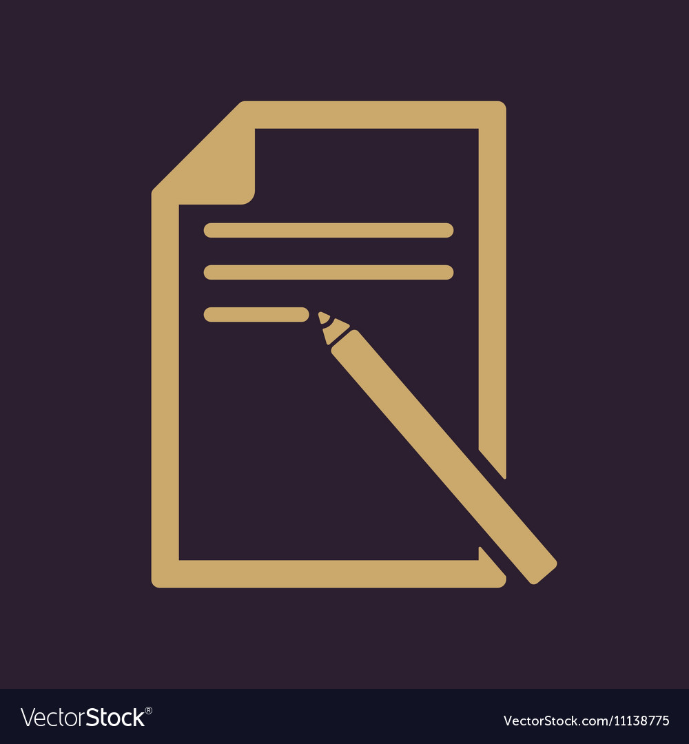 Note paper icon text file symbol flat
