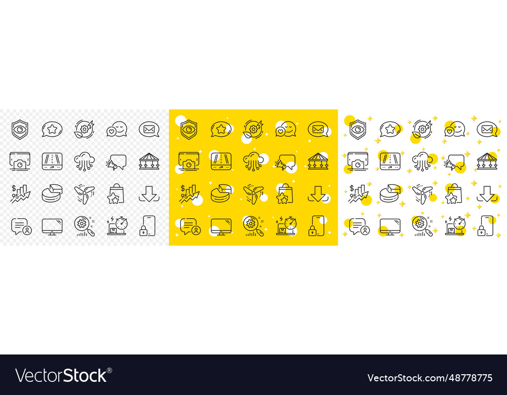 Outline chat bubble messenger and rise price line