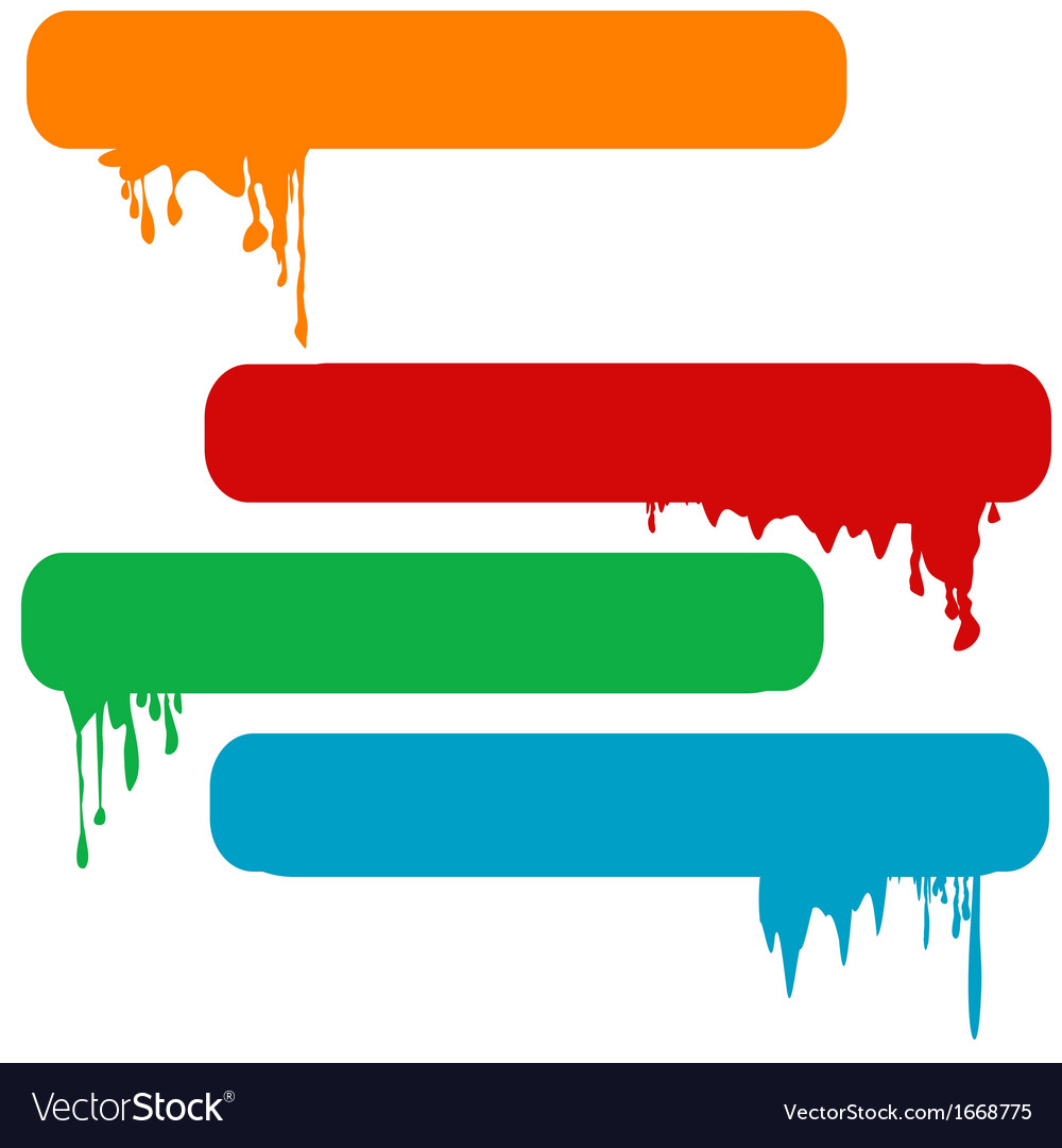 Set of splash color paint banners Royalty Free Vector Image