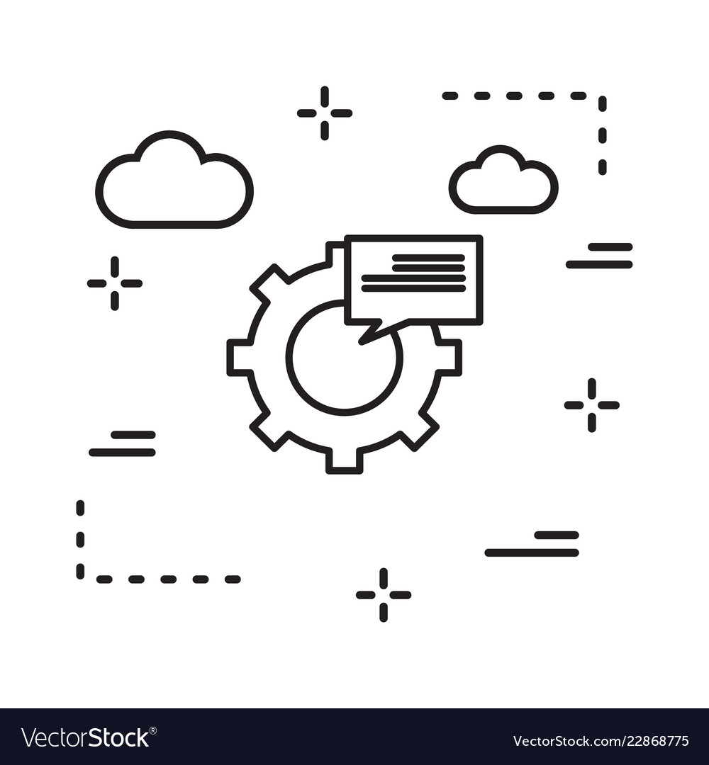 Setting icon in creative design with elements