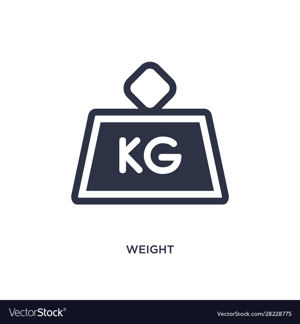 Weight icon on white background simple element