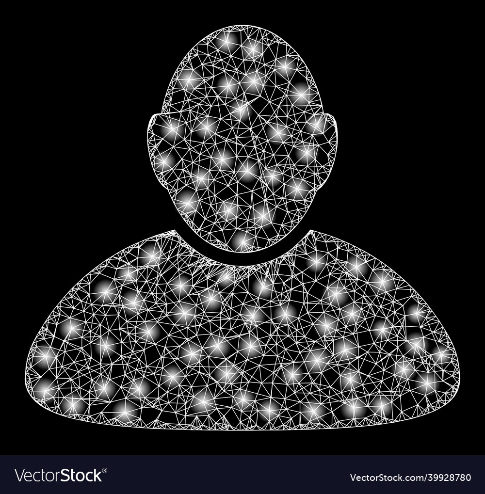 Bright net mesh customer with light spots Vector Image