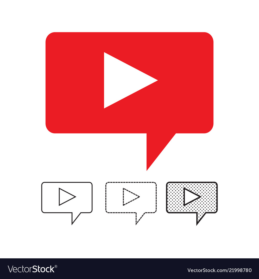 Button video player icon
