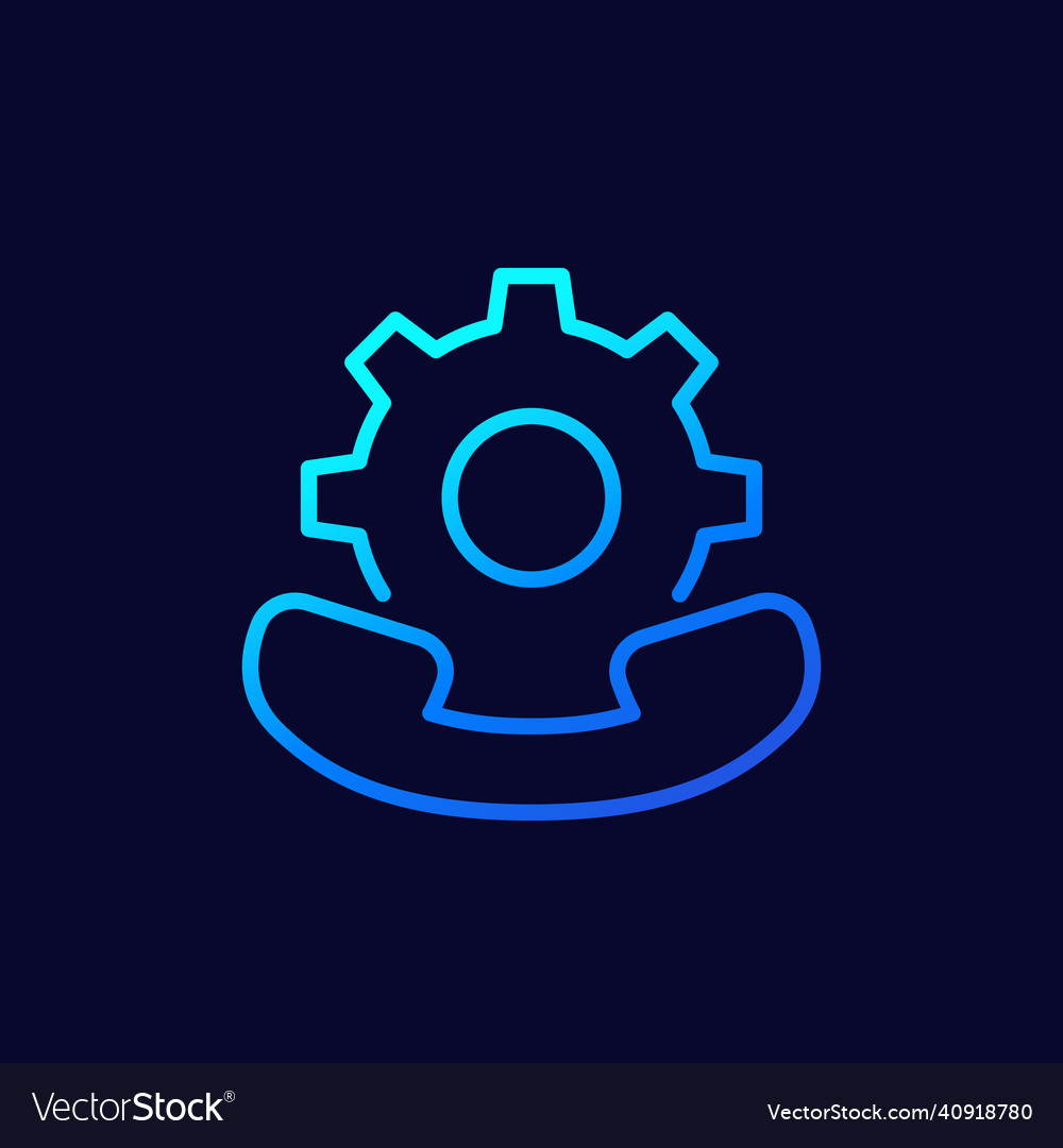 Call settings linear icon for web