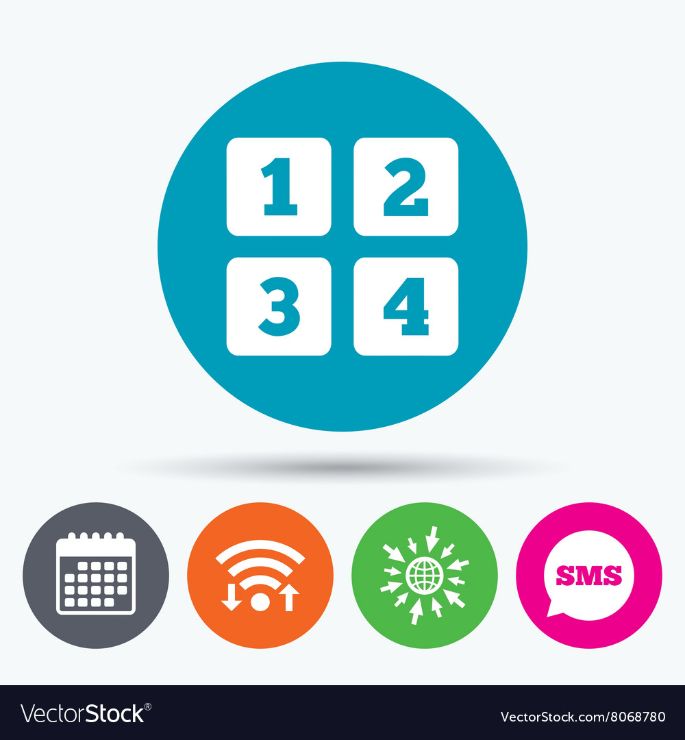 Cellphone keyboard sign icon digits symbol