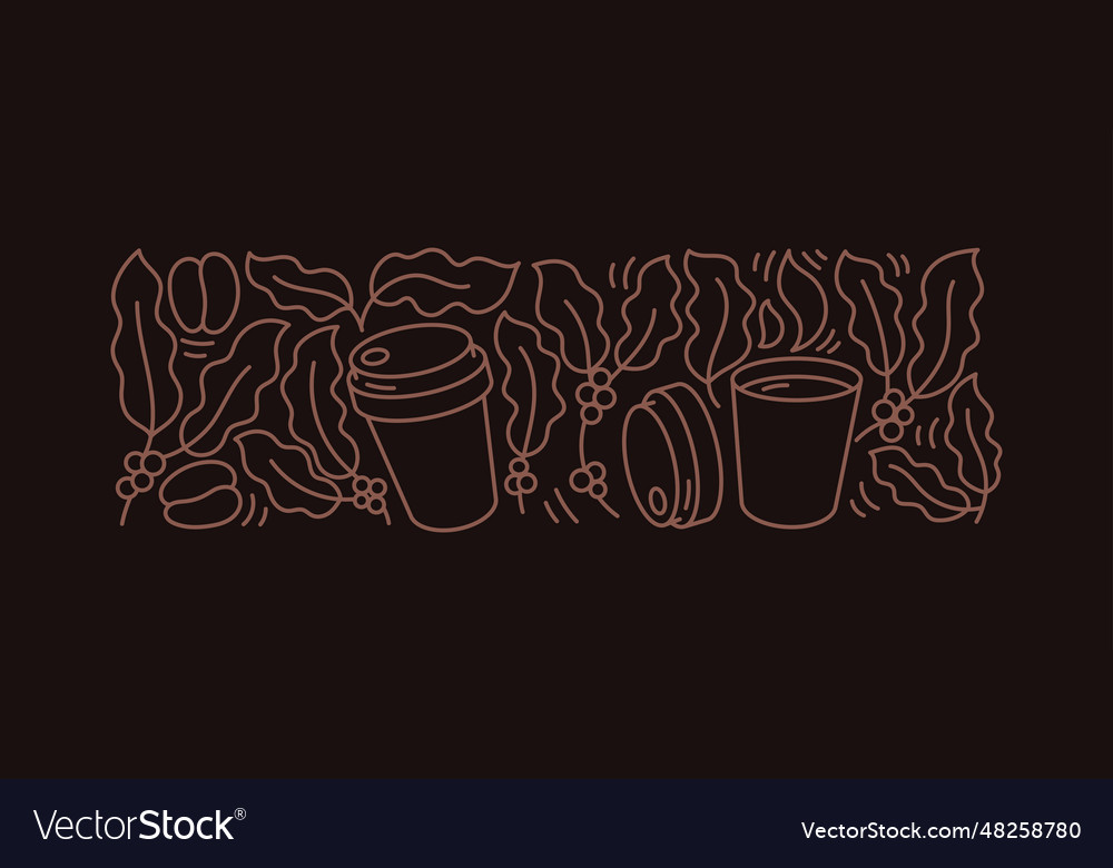 Coffee takeaway pattern design element editable