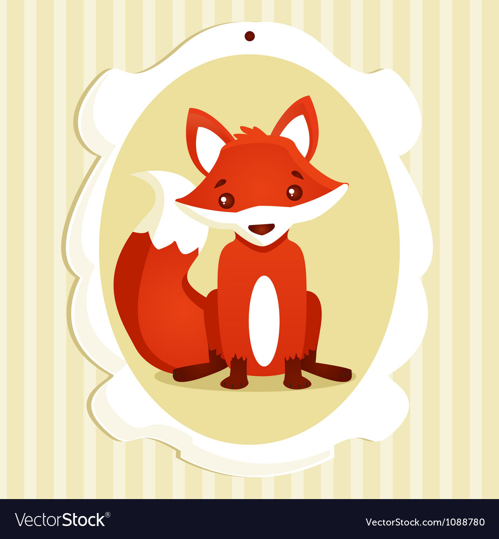 Fox Frame Royalty Free Vector Image VectorStock