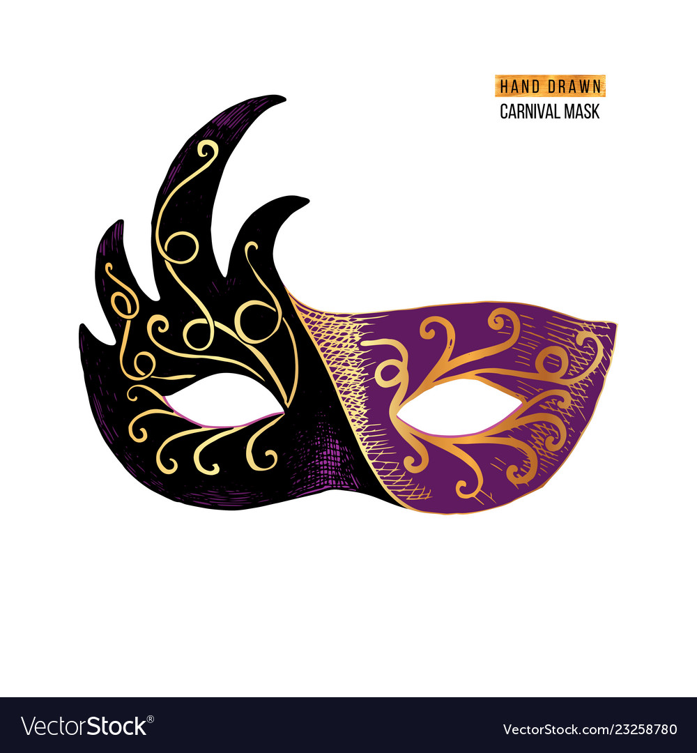 Bruderschaft Versuchung Gelegenheit Venetian Mask Vector Zeitplan