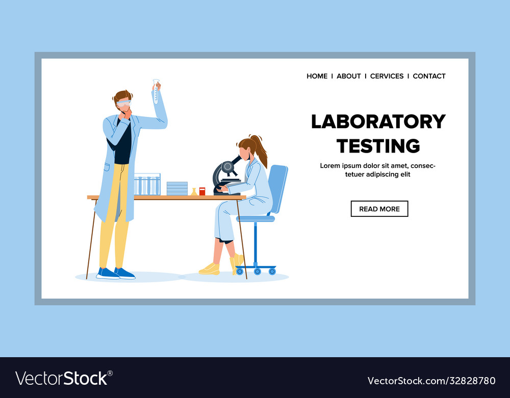 Laboratory testing and analyzing liquid Vector Image Laboratory testing and analyzing liquid