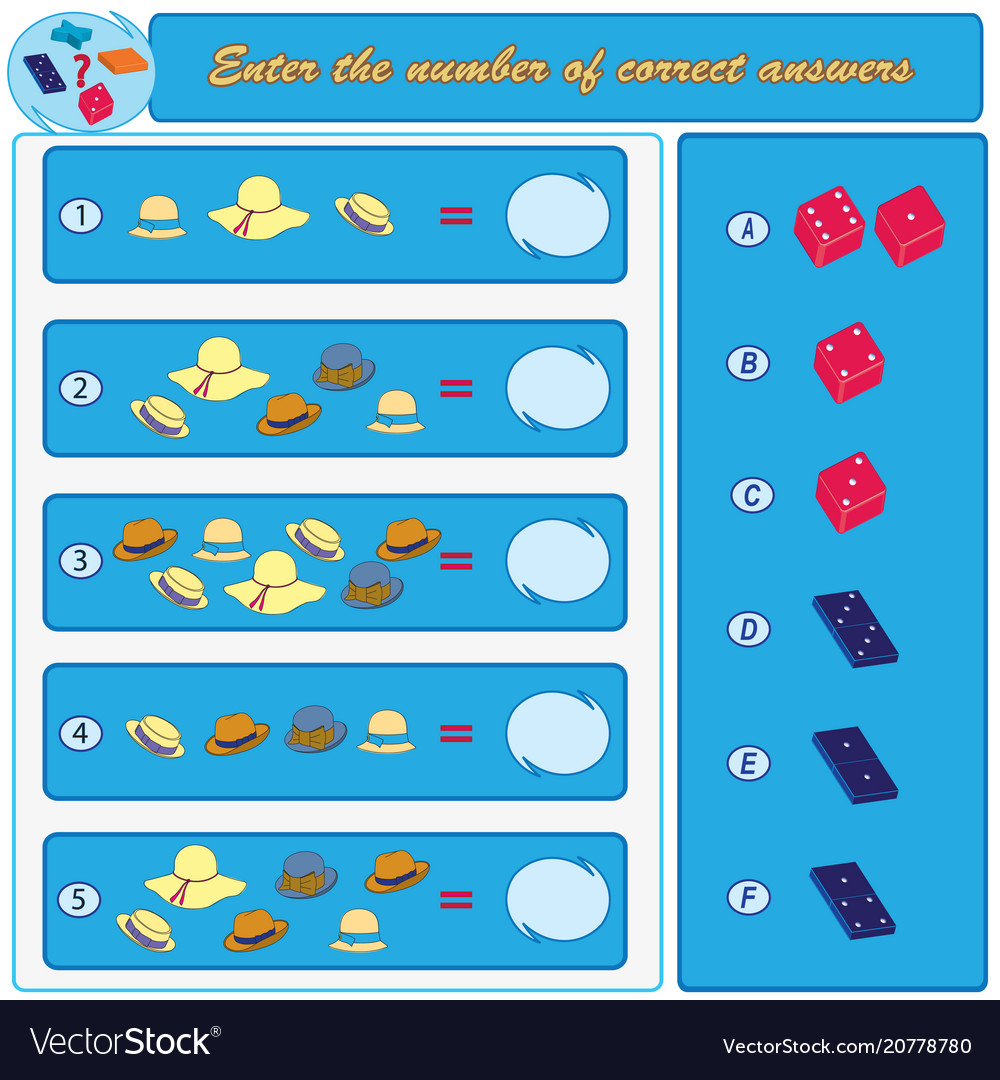 Logical task find the right answers Vector Image Logical task find the right answers