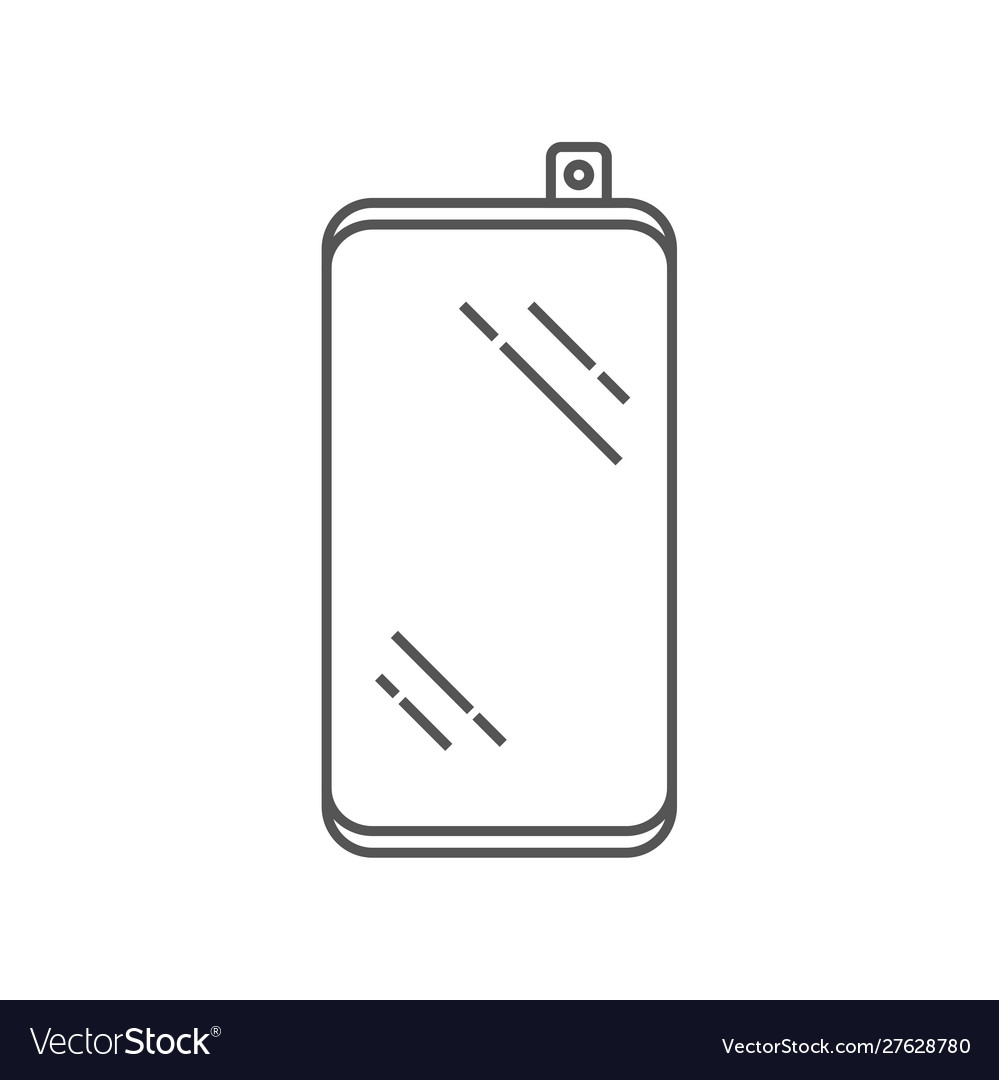 Mobile phone photography camera line icon outline