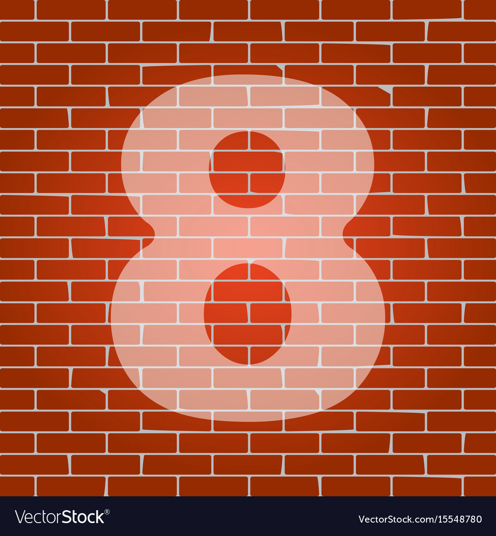 Number 8 sign design template element