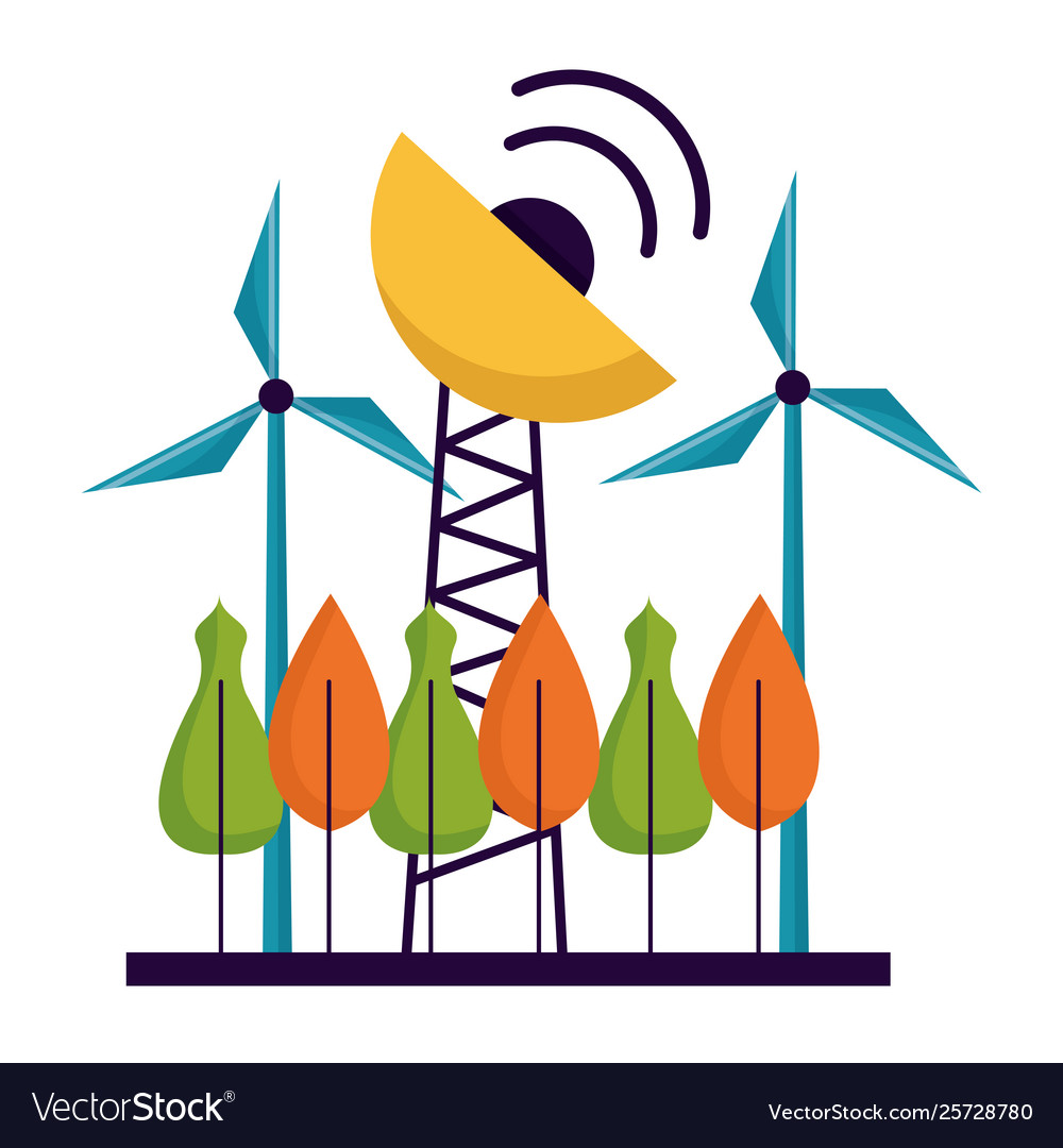 Renewable Energy Antenna Royalty Free Vector Image