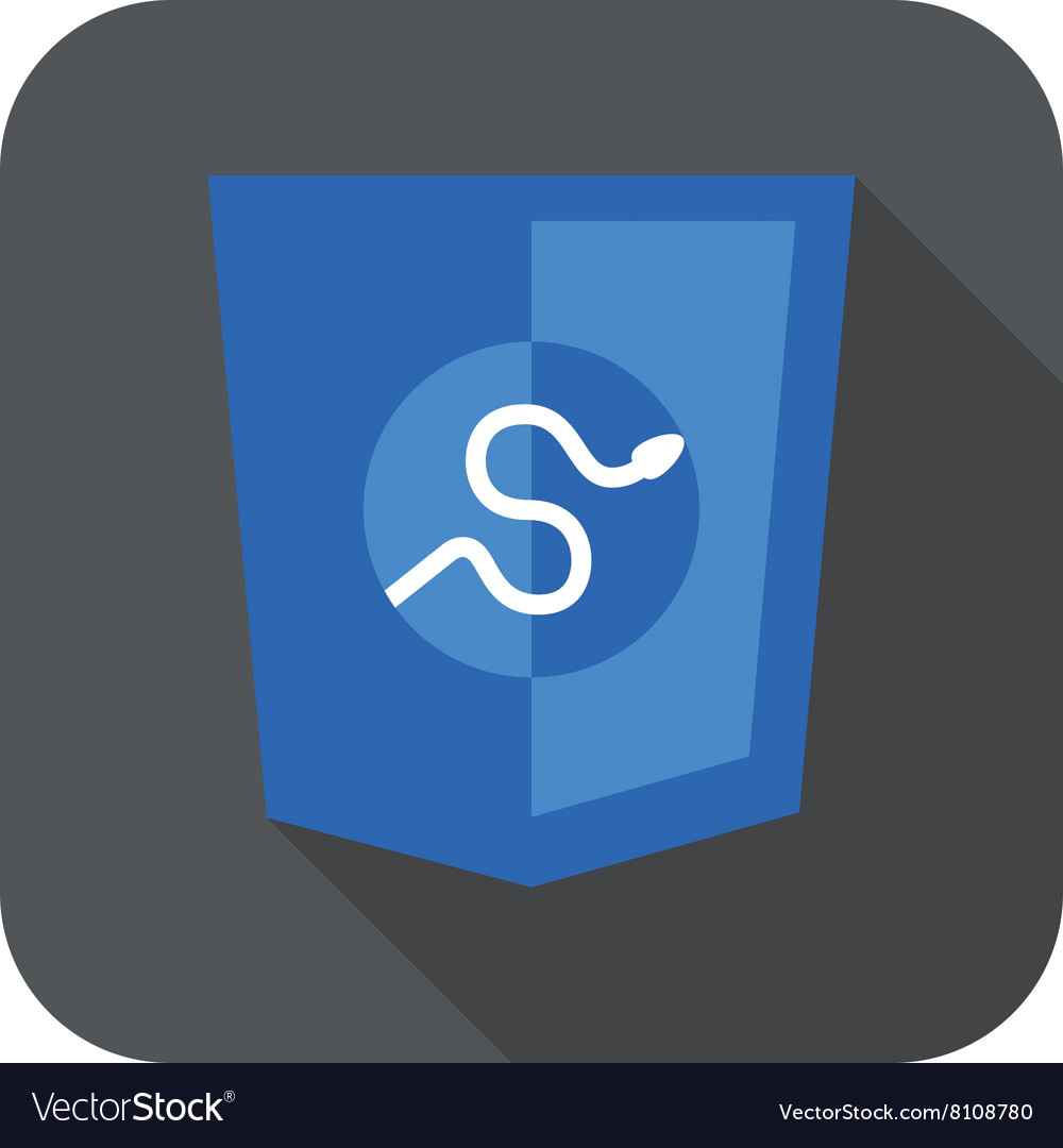 Round icon python framework programming Royalty Free Vector