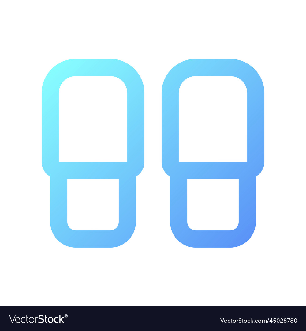 Slippers pixel perfect gradient linear ui icon vector image Slippers pixel perfect gradient linear ui icon