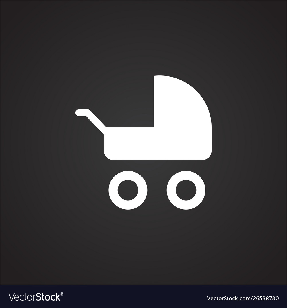 Stroller icon on background for graphic and web