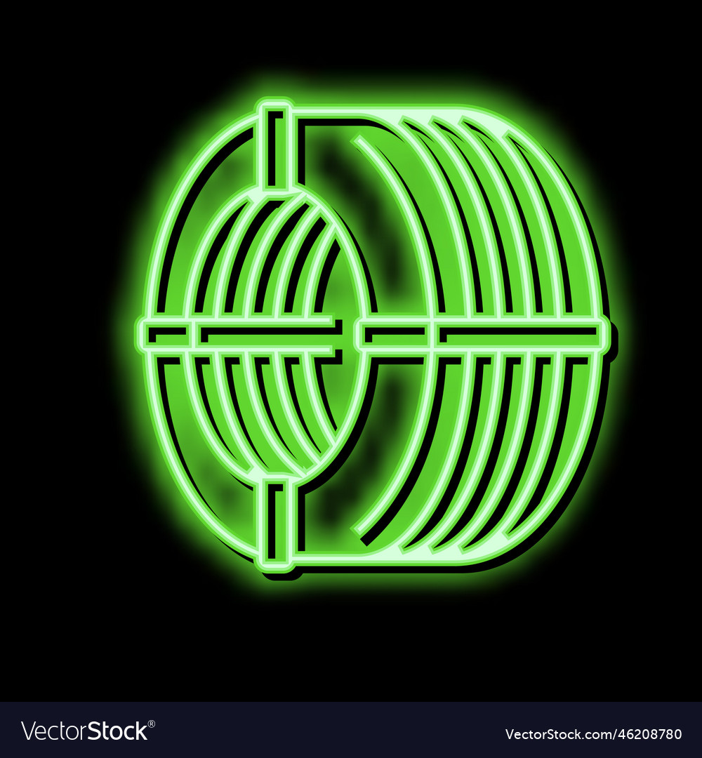 Wire reinforcement neon glow icon Royalty Free Vector Image