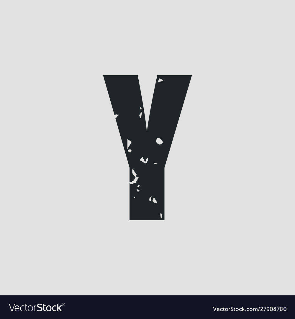 Y letter grunge style eps10 Royalty Free Vector Image