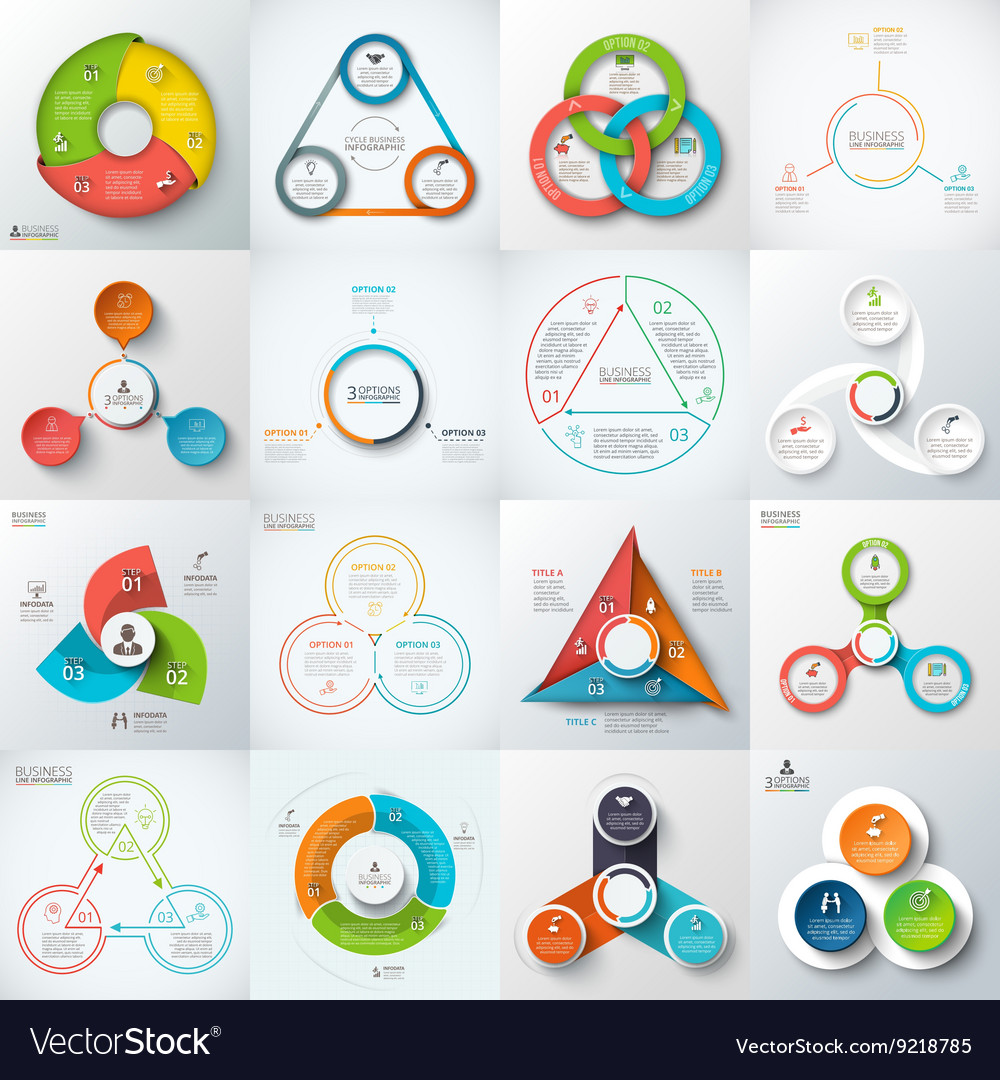 Big set elements for infographic Royalty Free Vector Image