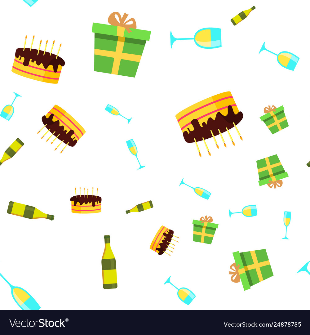 Celebration seamless pattern birthday