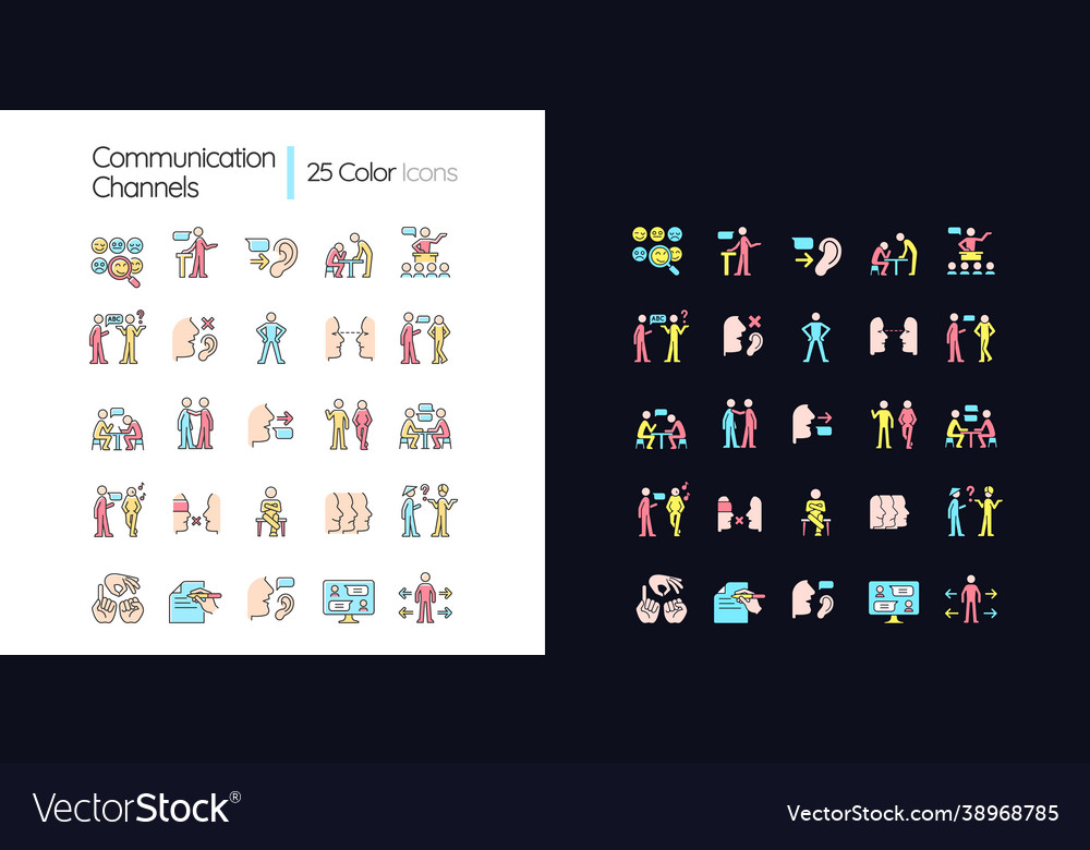 Communication channel light and dark theme rgb