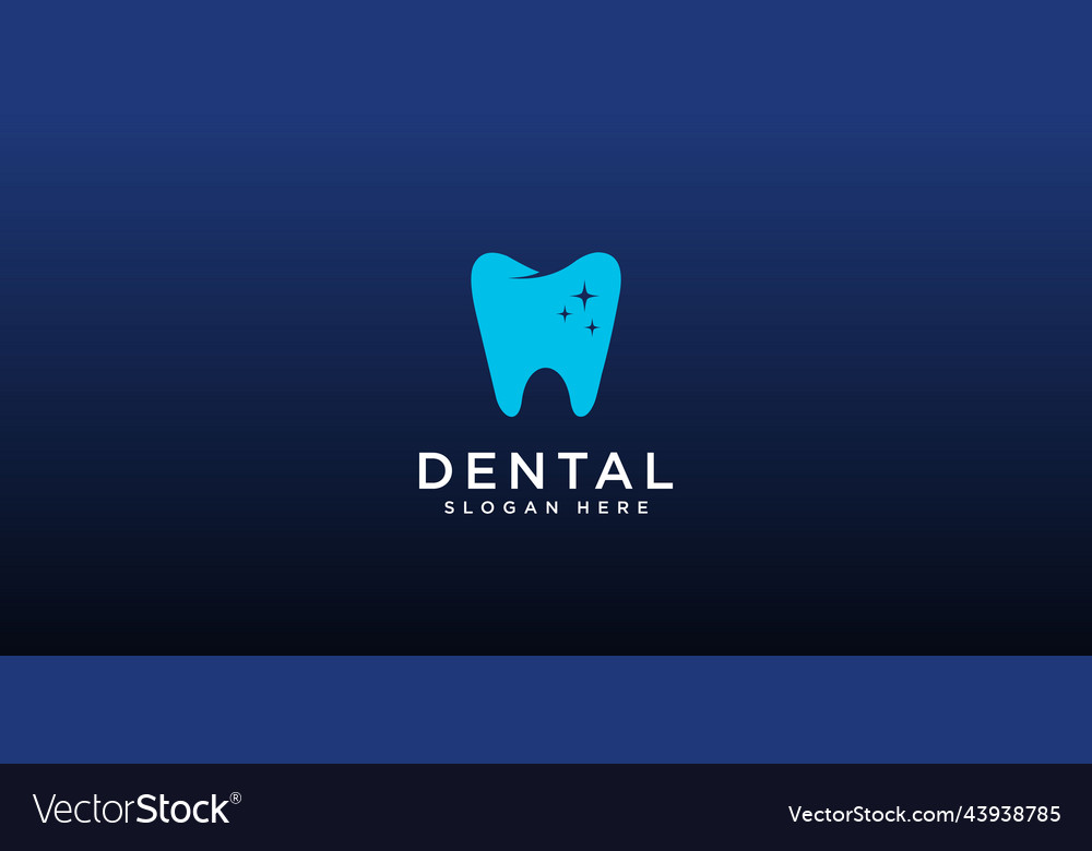 Dental tooth logo design template Royalty Free Vector Image