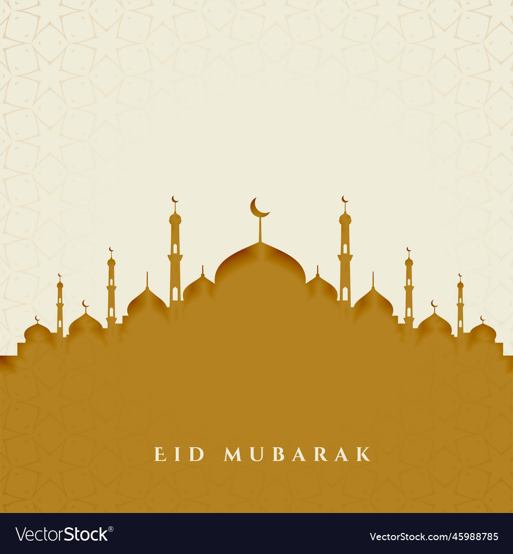 Eid mubarak festival greeting background design Vector Image