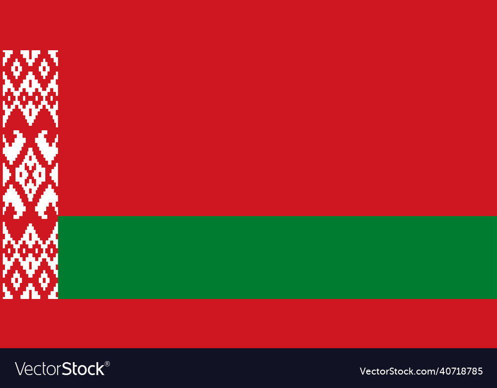 Flag of the republic of belarus exact dimensions Vector Image