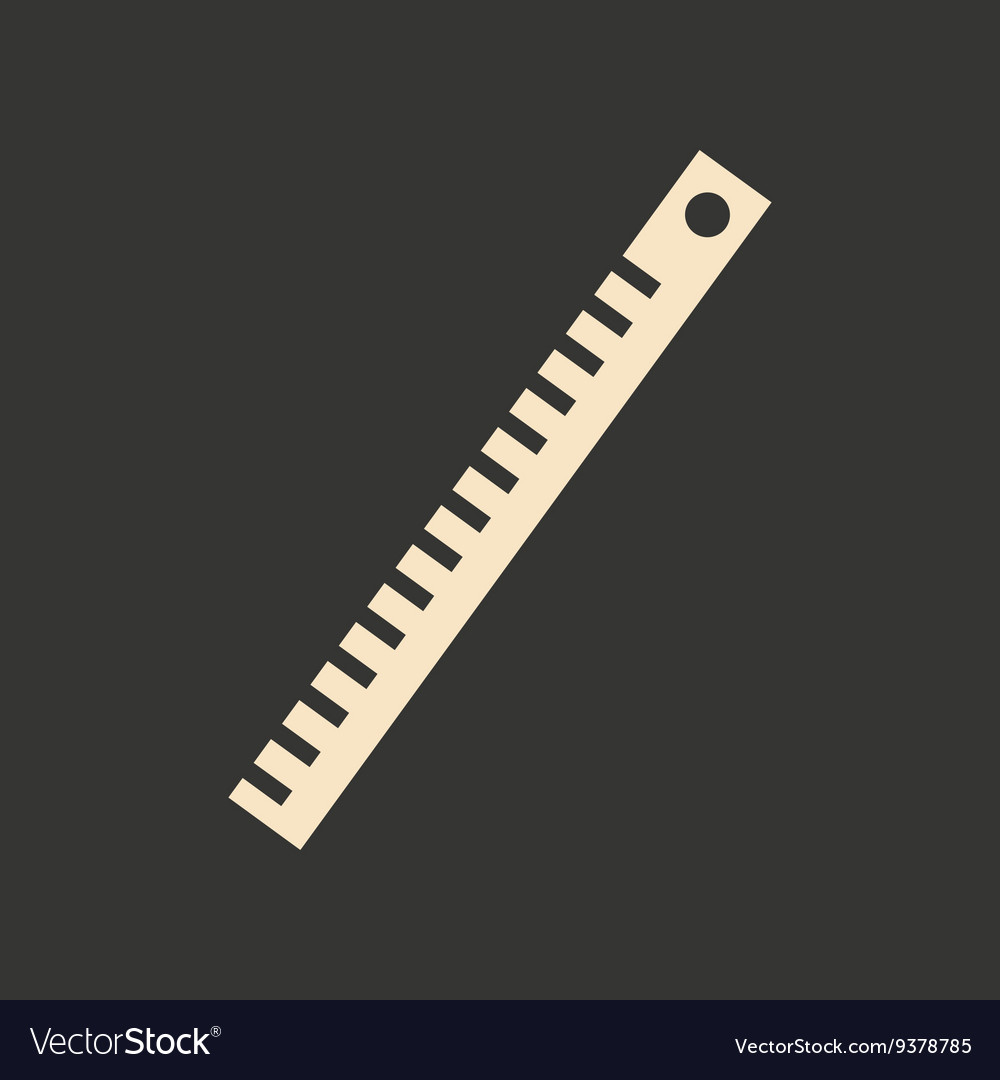 Flat in black and white mobile application ruler