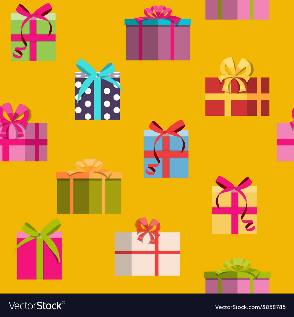 Gift box holiday seamless pattern background