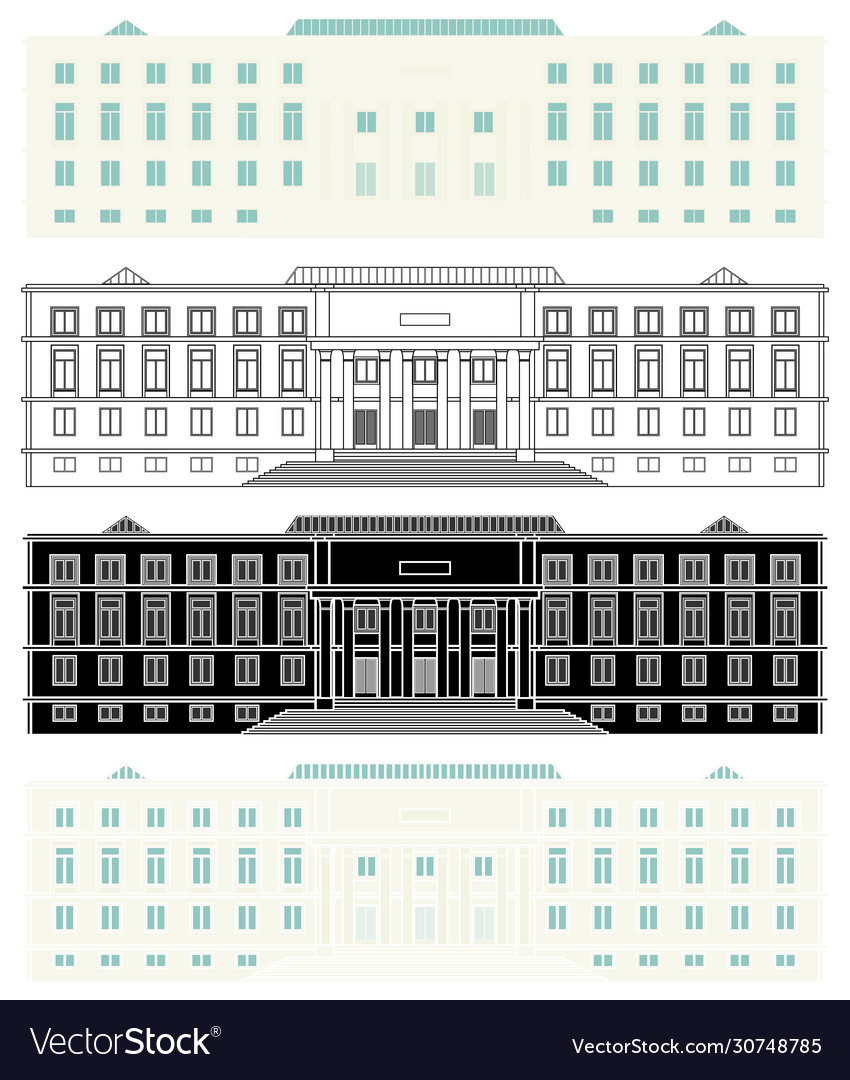 House paper in front view Vector Image House paper in front view